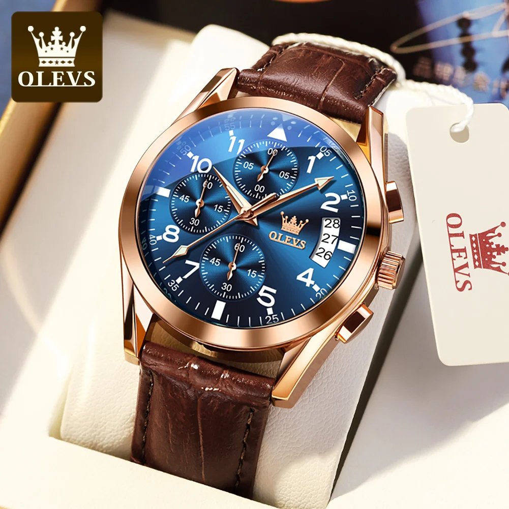 OLEVS Luxury Men's Watch Waterproof Luminous Quartz Watch Leather Date Sports Top Brand Men's Sports Watch Relogio
OLEVS Luxury Men's Watch Waterproof Luminous Quartz Watch Leather Date Sports Top Brand Men's Sports Watch Relogio