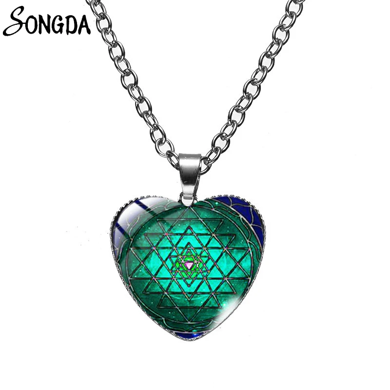 Sri Yantra Mandala Chakra Heart Pendant Necklace For Women Men Buddhist Sacred Geometric Om Meditate Necklace Glass Dome Jewelry
Sri Yantra Mandala Chakra Heart Pendant Necklace For Women Men Buddhist Sacred Geometric Om Meditate Necklace Glass Dome Jewelry