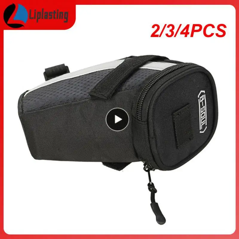 

2/3/4PCS Simple Saddle Backpack Classic Rear Seat Bags Durable Wear-resistant Mtb Bike Saddle Bag Bicycle Accessories B-soul