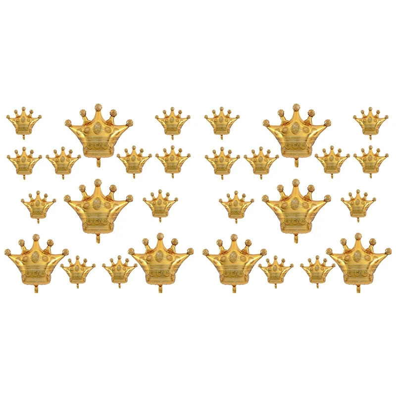 28PCS Crown Balloons Gold Foil Crown Balloon For Birthday Wedding Party Baby Shower Decorations 4 Giant And 10 Mini Size
28PCS Crown Balloons Gold Foil Crown Balloon For Birthday Wedding Party Baby Shower Decorations 4 Giant And 10 Mini Size