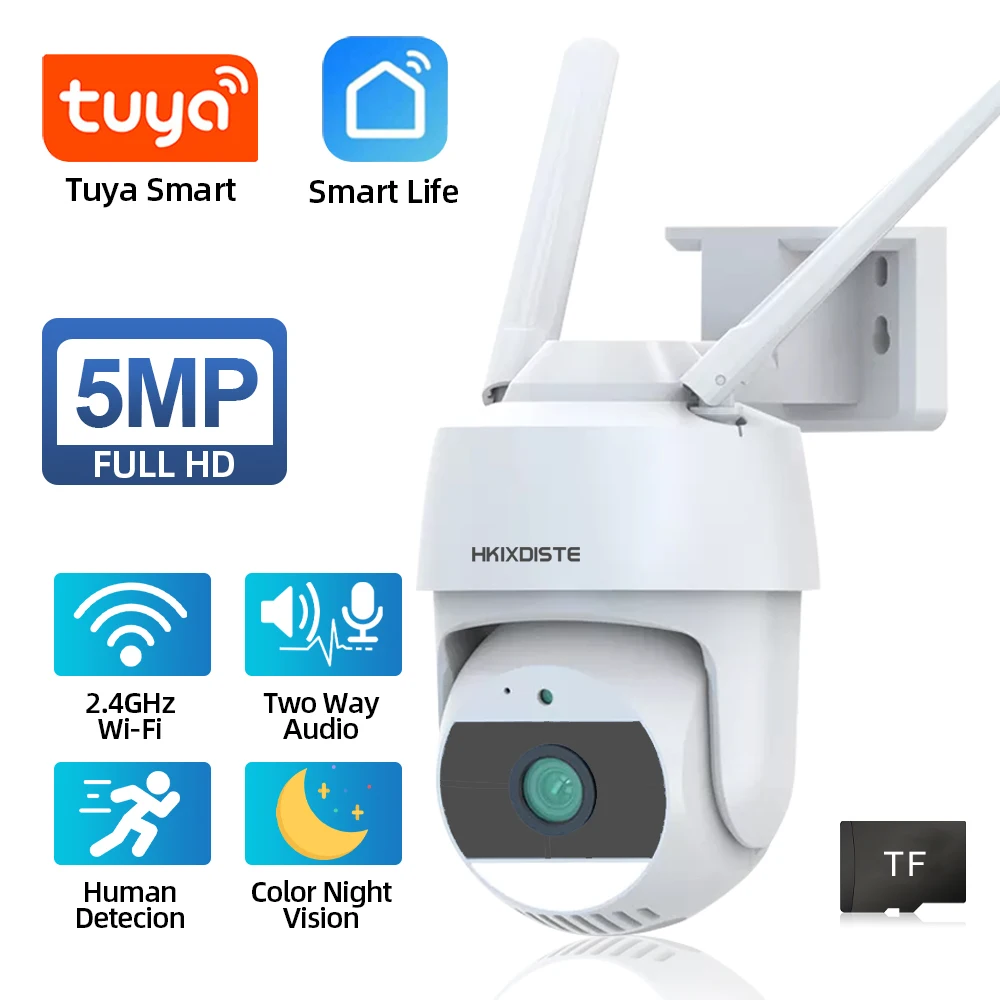 Smart Life 5MP Two Way Audio Camera HD Tuya App Smart Home Color Night Vision PTZ Outdoor Home Wireless Surveillance CCTV Cam
Smart Life 5MP Two Way Audio Camera HD Tuya App Smart Home Color Night Vision PTZ Outdoor Home Wireless Surveillance CCTV Cam