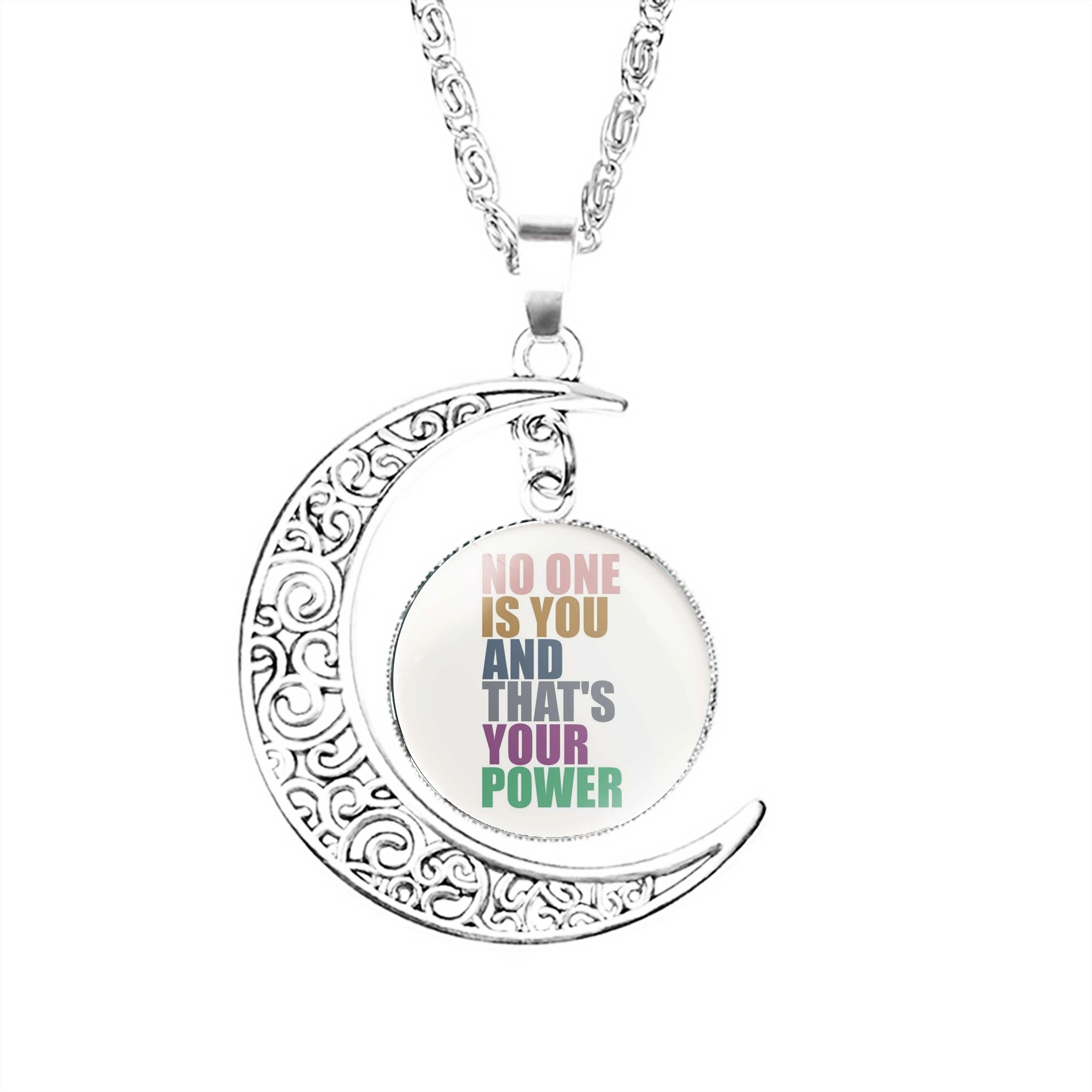 No One Is You And Thats Your Power Moon Necklace Girls Women Accessories Party Stainless Steel Glass Fashion Lovers Gifts Men
No One Is You And Thats Your Power Moon Necklace Girls Women Accessories Party Stainless Steel Glass Fashion Lovers Gifts Men