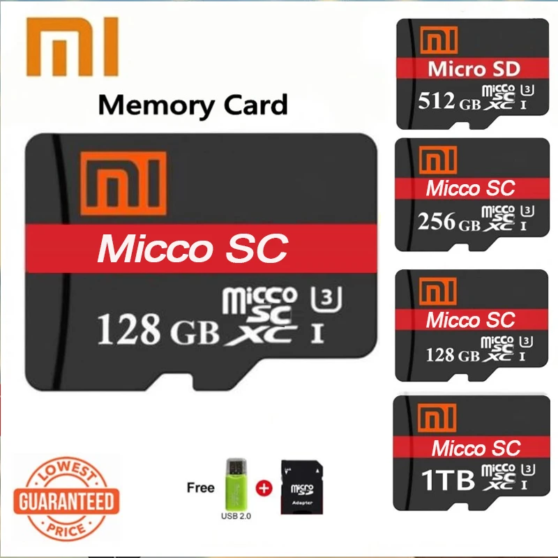 Original XIAOMI Micco Memory SD Card 128GB 32GB 64GB 256GB 1TB High-capacity SD Card SD/TF Flash Card Memory Card for Smartphone
Original XIAOMI Micco Memory SD Card 128GB 32GB 64GB 256GB 1TB High-capacity SD Card SD/TF Flash Card Memory Card for Smartphone