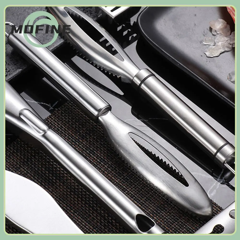 Cleaning Peeler Scraping Stainless Steel Fish Skin Brush Portable Fish Scaler Tool Fast Remove Fish Knife Fishing Scale Brush
Cleaning Peeler Scraping Stainless Steel Fish Skin Brush Portable Fish Scaler Tool Fast Remove Fish Knife Fishing Scale Brush