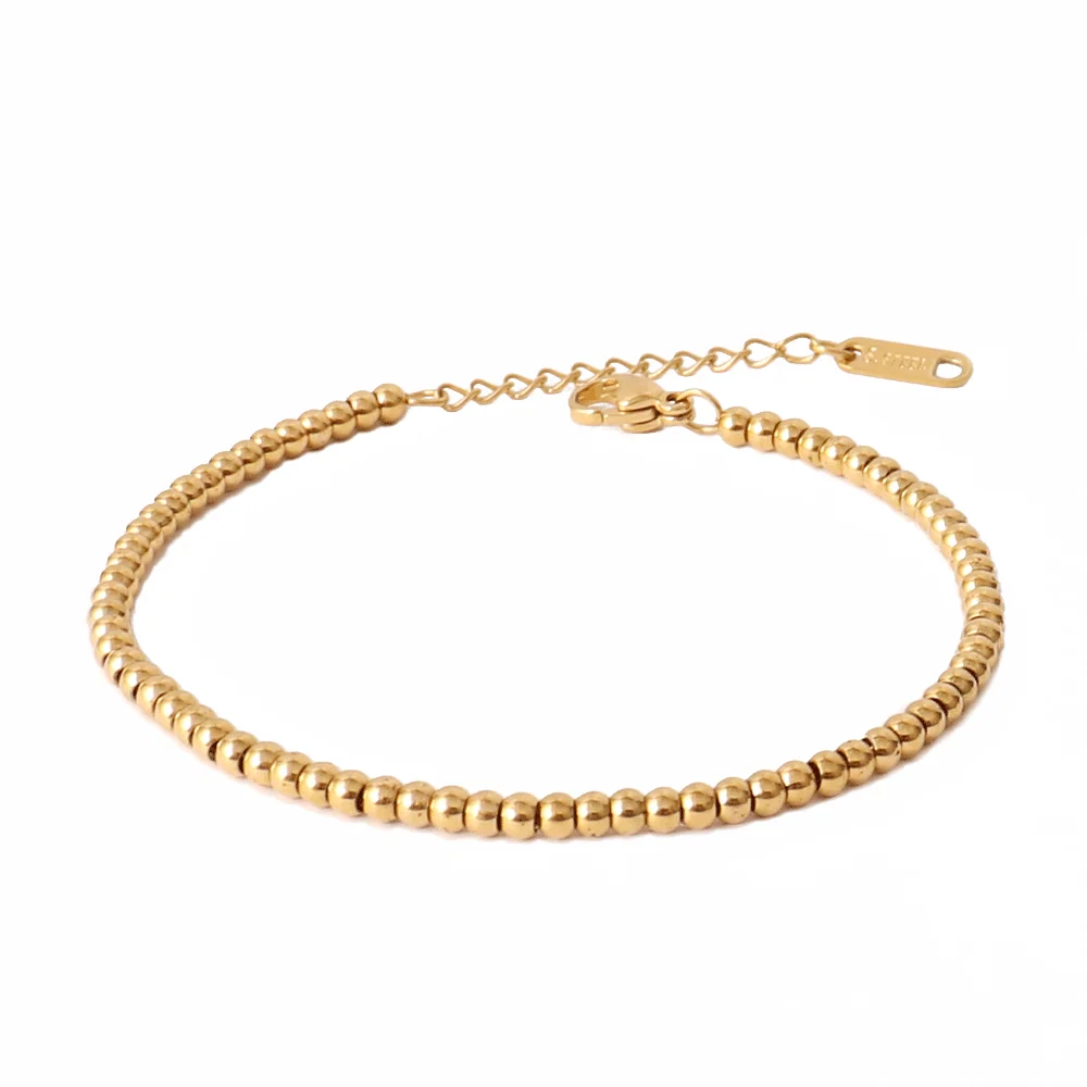 3mm Beads Bracelet Stainless Steel Bracelets For Women Men Fashion Minimalist Gold Silver Color Bead Chain Bracelets Jewelry
3mm Beads Bracelet Stainless Steel Bracelets For Women Men Fashion Minimalist Gold Silver Color Bead Chain Bracelets Jewelry