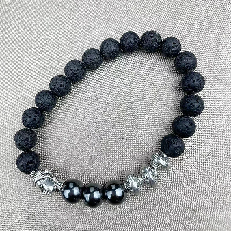 New Ancient UFO 8MM Volcanic Buddha Head Hematite Bracelet Man Black Lava Yoga Demon Slayer Bangle Pulsera Hombre Gift
New Ancient UFO 8MM Volcanic Buddha Head Hematite Bracelet Man Black Lava Yoga Demon Slayer Bangle Pulsera Hombre Gift