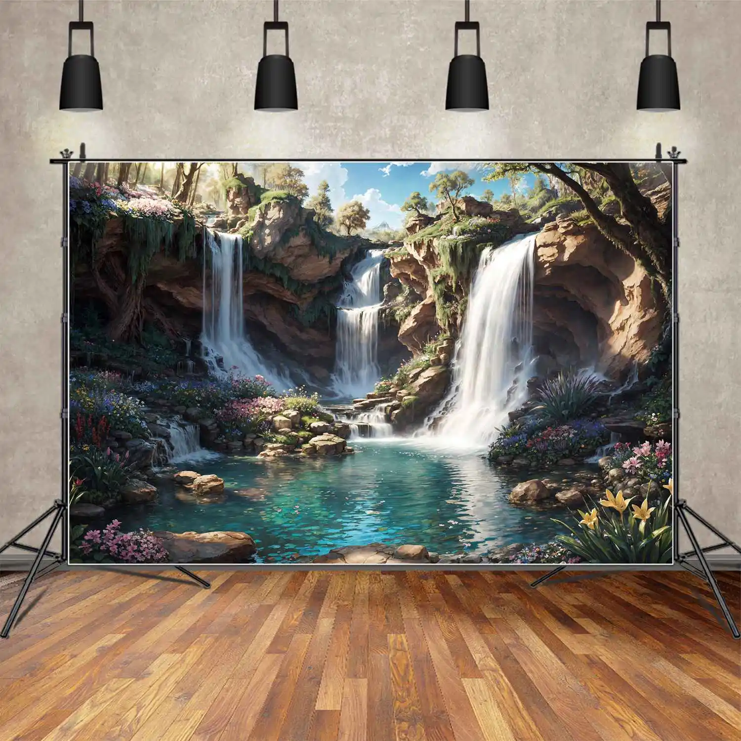Mountain Rock Waterfall Backdrops Photography Grass Personalized Baby Photobooth Photographic Backgrounds Props
Mountain Rock Waterfall Backdrops Photography Grass Personalized Baby Photobooth Photographic Backgrounds Props