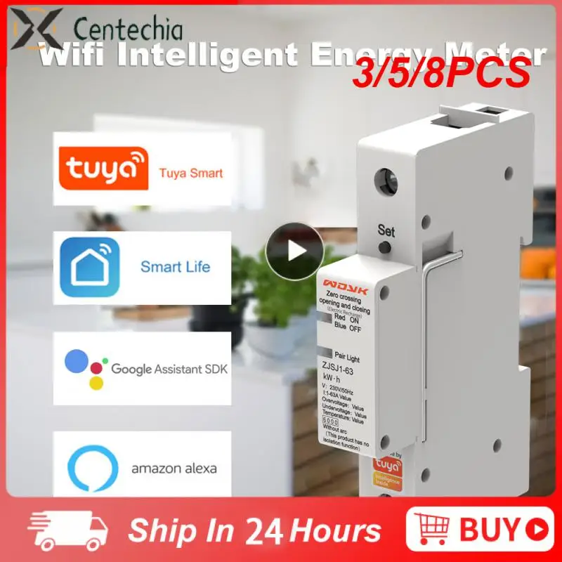 3/5/8PCS Single Phase Wifi Smart Energy Meter Tuya 63a Energy Acquisition Switching Multi-functional 1p Smart Home New Real Time
3/5/8PCS Single Phase Wifi Smart Energy Meter Tuya 63a Energy Acquisition Switching Multi-functional 1p Smart Home New Real Time