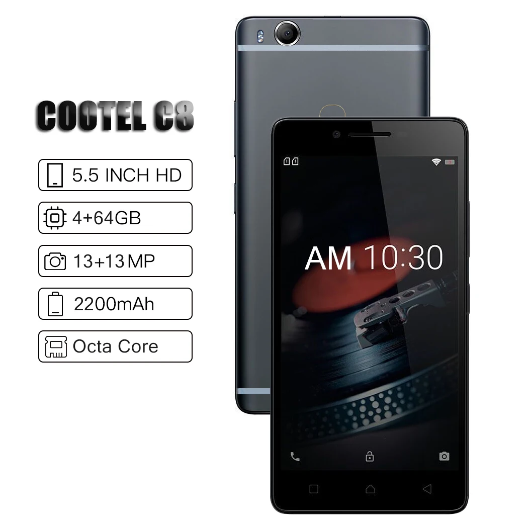Смартфон CooTel C8 4 + 64 ГБ 8 ядер 5 дюйма 13 МП 4G LTE | Мобильные телефоны и аксессуары