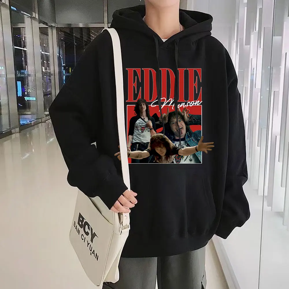 Stranger Things 4 Eddie Munson Black Hoodie Men's Cotton Graphics Print Hooded Fashion Winter Streetwear Unisex Hoodies Hip Hop
Stranger Things 4 Eddie Munson Black Hoodie Men's Cotton Graphics Print Hooded Fashion Winter Streetwear Unisex Hoodies Hip Hop