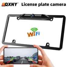 WiFi Metal Frame US License Plate Rear View Camera 5G Wireless HD Car Backup Reverse Cam for IPhone IPad Android Smart Phones