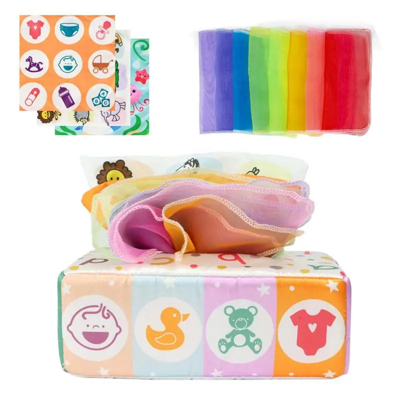 Babies Tissue Box Toy High Contrast Crinkle Montessori Square Sensory Toys Colorful Soft Scarf Infant Sensory Toys Magic Plush
Babies Tissue Box Toy High Contrast Crinkle Montessori Square Sensory Toys Colorful Soft Scarf Infant Sensory Toys Magic Plush