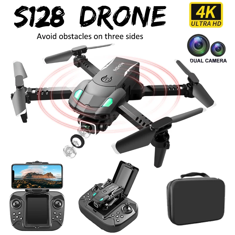 New S128 Drone 4K Mini Obstacle Avoidance FPV WIFI Fold Quadcopter 4K Dual Camera Drone Fixed Altitude Flight Holiday Toy Gift
New S128 Drone 4K Mini Obstacle Avoidance FPV WIFI Fold Quadcopter 4K Dual Camera Drone Fixed Altitude Flight Holiday Toy Gift