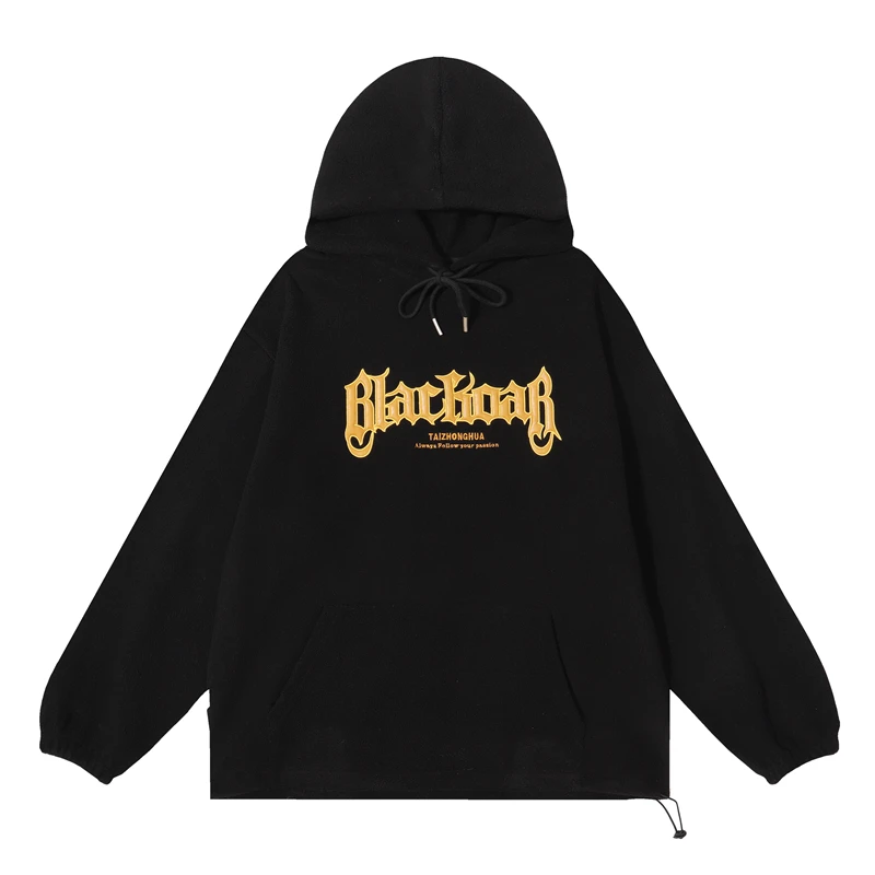 Harajuku Hem Drawstring Letter Embroidery Men's Polar Fleece Sweatshirt Retro Hip Hop Casual Oversize Pullover Hooded Hoodie
Harajuku Hem Drawstring Letter Embroidery Men's Polar Fleece Sweatshirt Retro Hip Hop Casual Oversize Pullover Hooded Hoodie