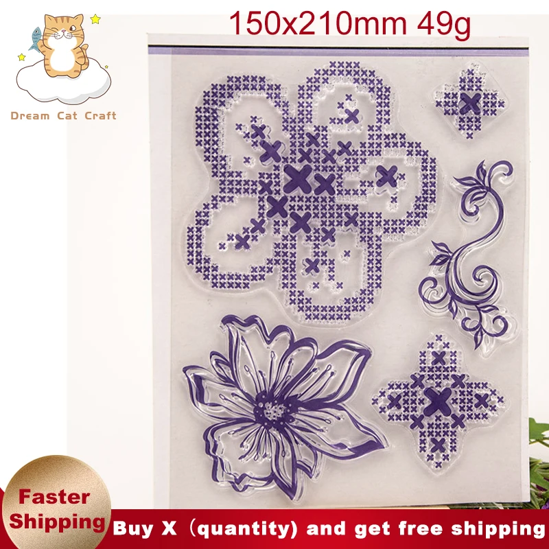 Cross Stitch Flowers Transparent Silicone Clear Stamp/Seal for DIY Scrapbooking/photo Album Decorative Cards Making Paper Crafts
Cross Stitch Flowers Transparent Silicone Clear Stamp/Seal for DIY Scrapbooking/photo Album Decorative Cards Making Paper Crafts