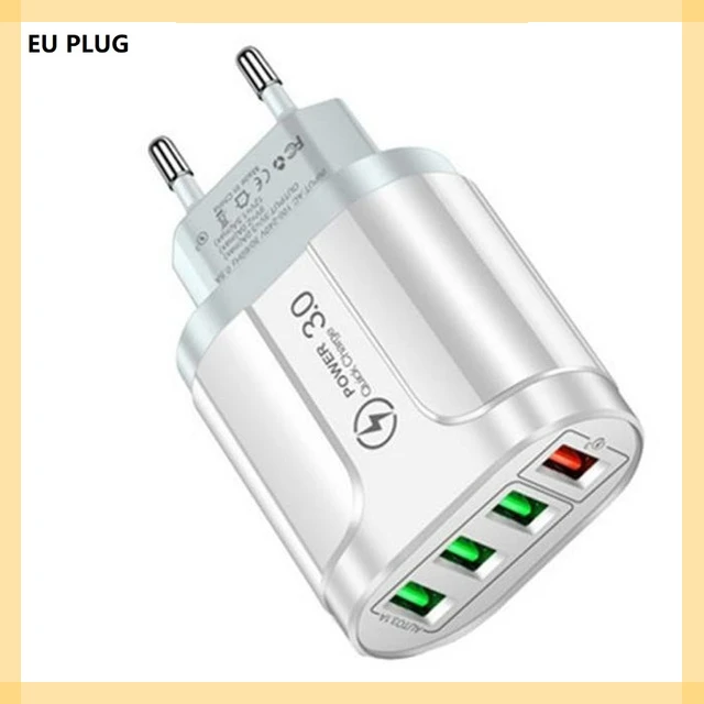 USB Fast Charger QC 3.0 Wall Charging For iPhone 12 11 For Samsung for Xiaomi Mobile 4 Ports EU US Plug Adapter Travel
USB Fast Charger QC 3.0 Wall Charging For iPhone 12 11 For Samsung for Xiaomi Mobile 4 Ports EU US Plug Adapter Travel