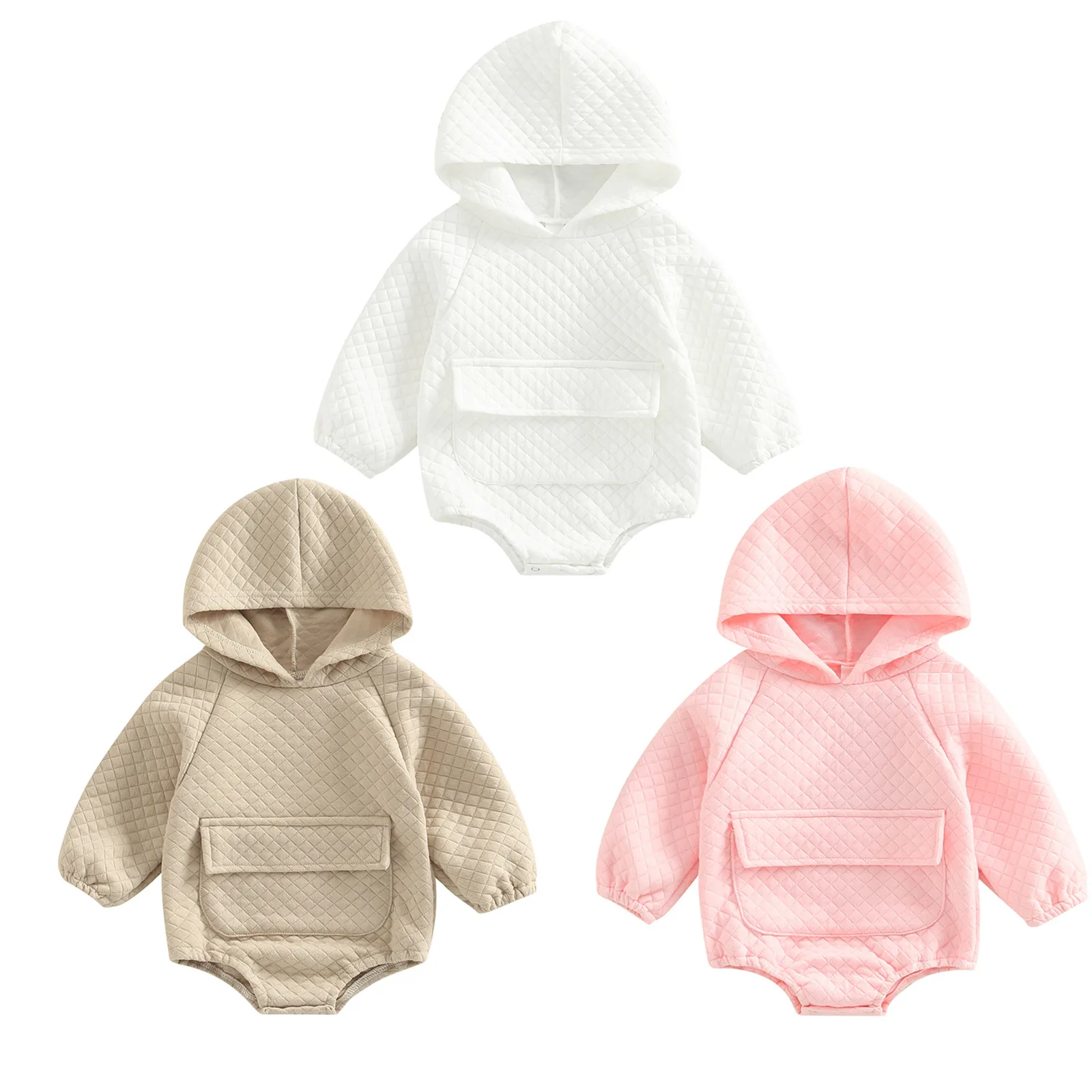 Autumn Infant Baby Girls Hooded Bodysuit Solid Diamond Plaid Long Sleeve Bottom Jumpsuit Pocket 0-24M
Autumn Infant Baby Girls Hooded Bodysuit Solid Diamond Plaid Long Sleeve Bottom Jumpsuit Pocket 0-24M