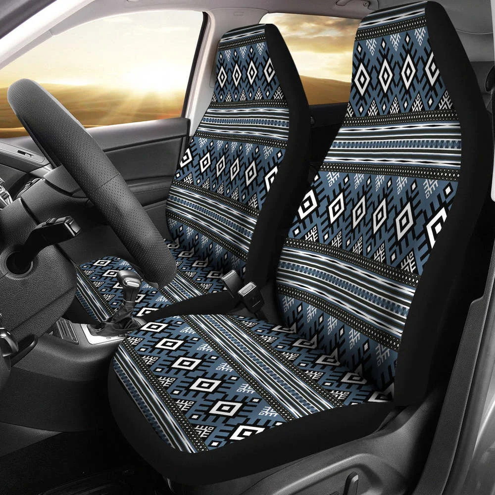Blue , White and Black Abstract Boho Ethnic Pattern Car Seat Covers Se,Pack of 2 Universal Front Seat Protective Cover
Blue , White and Black Abstract Boho Ethnic Pattern Car Seat Covers Se,Pack of 2 Universal Front Seat Protective Cover