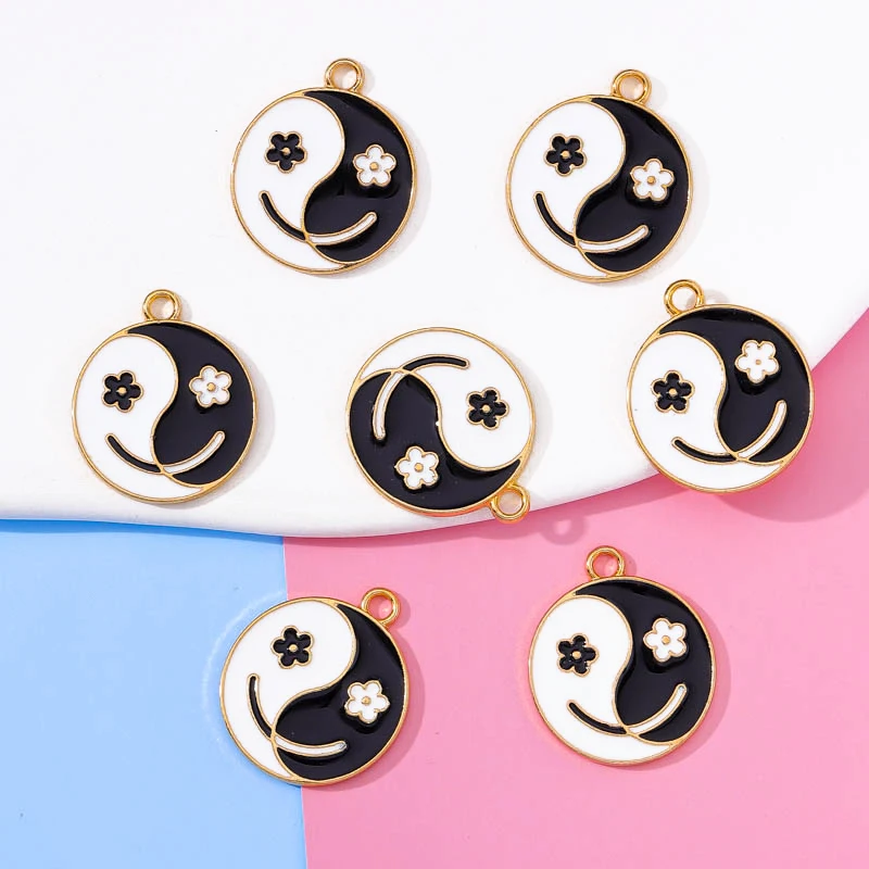 20Pcs Round Flower Smile Alloy Enamel 19*22mm Charm Pendant Yin Yang Tai Chi Bagua Bracelet Necklace Earrings Jewelry Making Set
20Pcs Round Flower Smile Alloy Enamel 19*22mm Charm Pendant Yin Yang Tai Chi Bagua Bracelet Necklace Earrings Jewelry Making Set