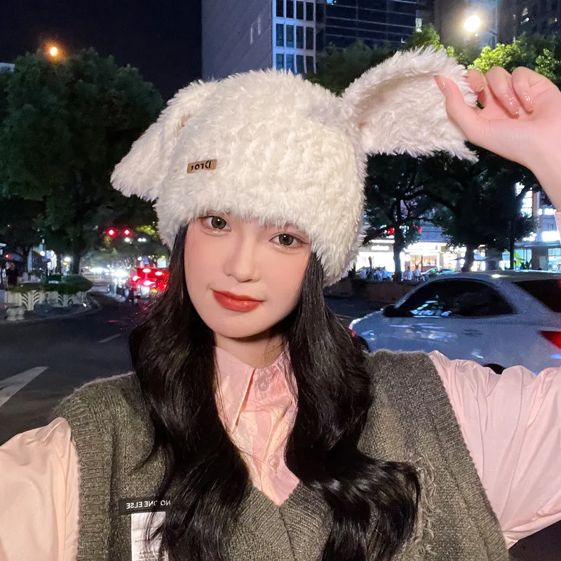 Милая и милая плюшевая шапка-Череп в Корейском стиле с длинными кроличьими ушками Женская Зимняя Теплая Шапка-бини с надписью и надписью для защиты ушей
Милая и милая плюшевая шапка-Череп в Корейском стиле с длинными кроличьими ушками Женская Зимняя Теплая Шапка-бини с надписью и надписью для защиты ушей