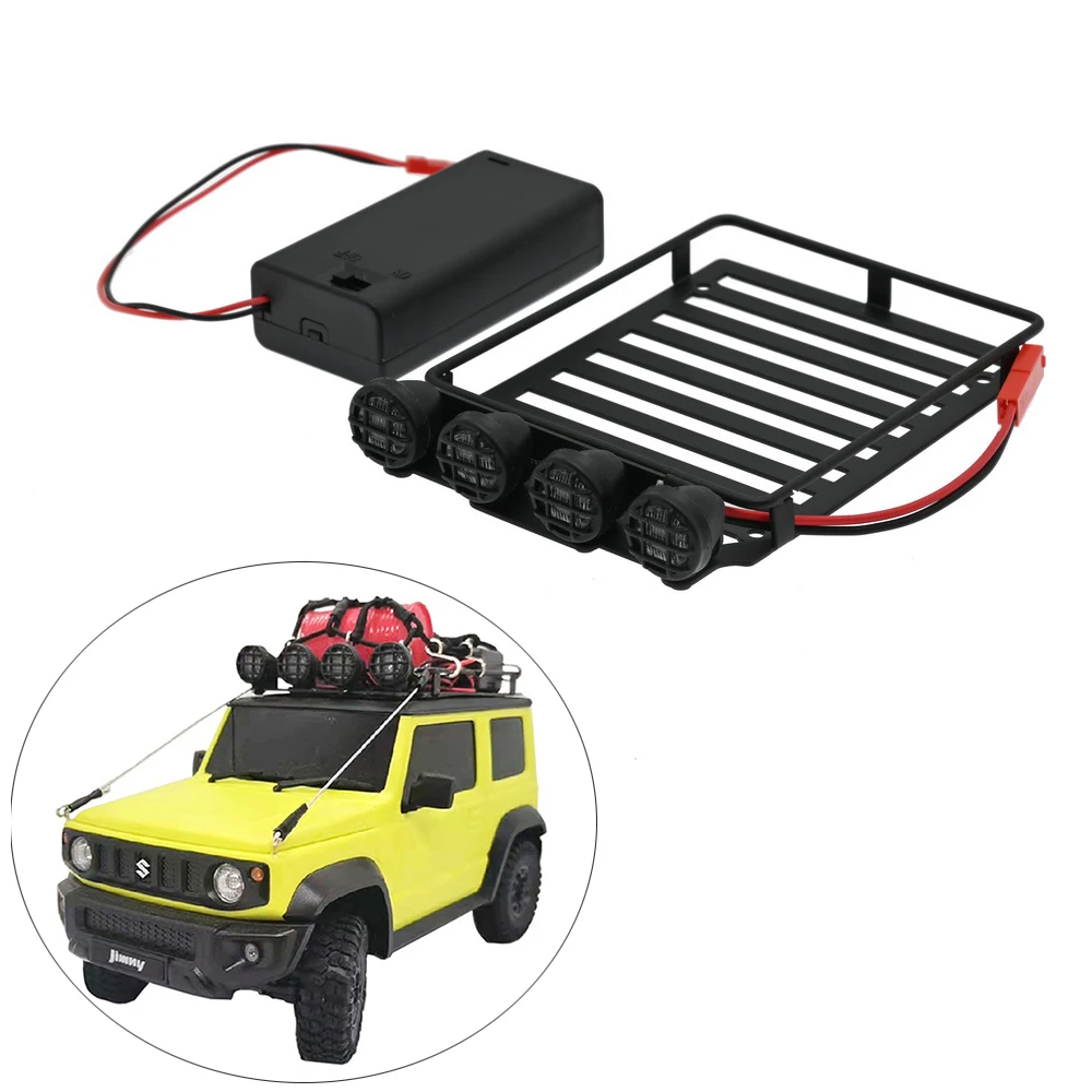 Metal Roof Rack Luggage Tray & LED Light For Xiaomi Suzuki Jimny 1/16 RC Crawler Car Upgrade Parts
Metal Roof Rack Luggage Tray & LED Light For Xiaomi Suzuki Jimny 1/16 RC Crawler Car Upgrade Parts