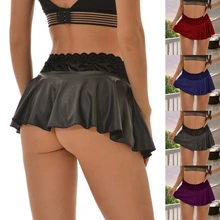 New Sexy Erotic Lingerie Pleated Skirt Extreme Mini Skirt Costumes Women Submissive Skirts Underwear Role Play Outfit Cosplay