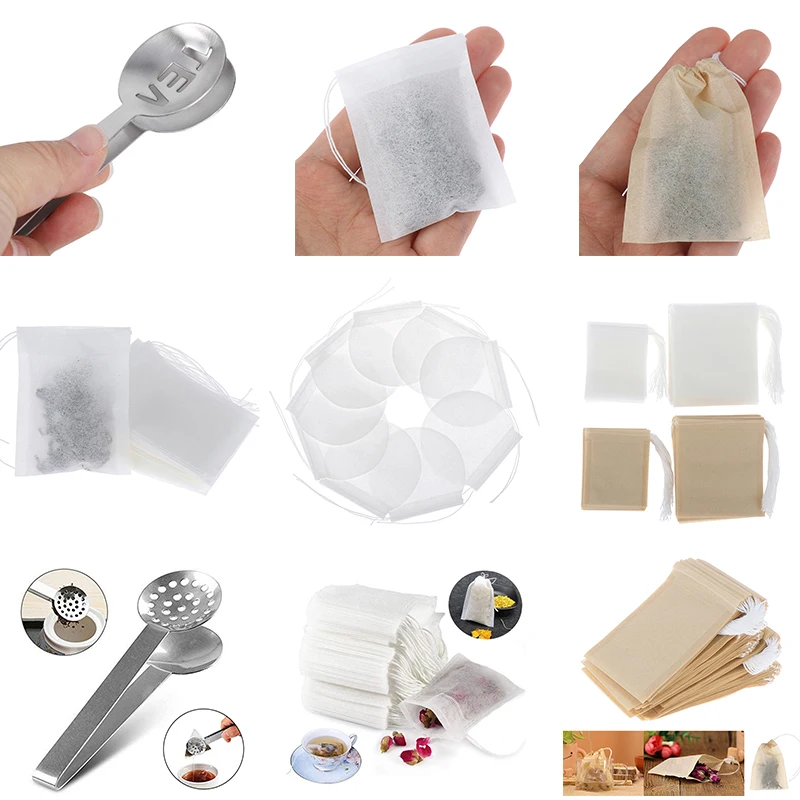 100PC/pack Disposable Tea Bag Filter Bags, Tea Infuser Filter Bags, Silk Thread Sealing Non-woven Spice Filter Bags Kitchen Tool
100PC/pack Disposable Tea Bag Filter Bags, Tea Infuser Filter Bags, Silk Thread Sealing Non-woven Spice Filter Bags Kitchen Tool