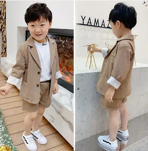 Kids brown Wedding flower Boy/Girls Blazer Suit Brand Formal Boys Tuxedos sets Holiday leisure Suit Kids Travel Clothing Set
Kids brown Wedding flower Boy/Girls Blazer Suit Brand Formal Boys Tuxedos sets Holiday leisure Suit Kids Travel Clothing Set