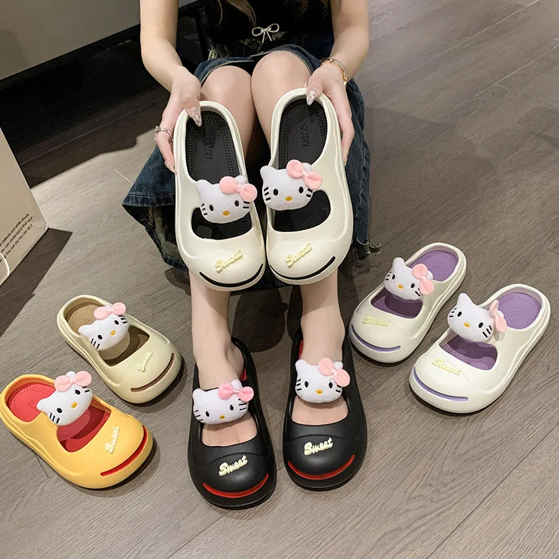Новинка, кавайные тапочки Sanrio Hellokitty Baotou, пляжная обувь, пляжная обувь, мультяшная милая мягкая подошва, подарок для девушки на день рождения
Новинка, кавайные тапочки Sanrio Hellokitty Baotou, пляжная обувь, пляжная обувь, мультяшная милая мягкая подошва, подарок для девушки на день рождения