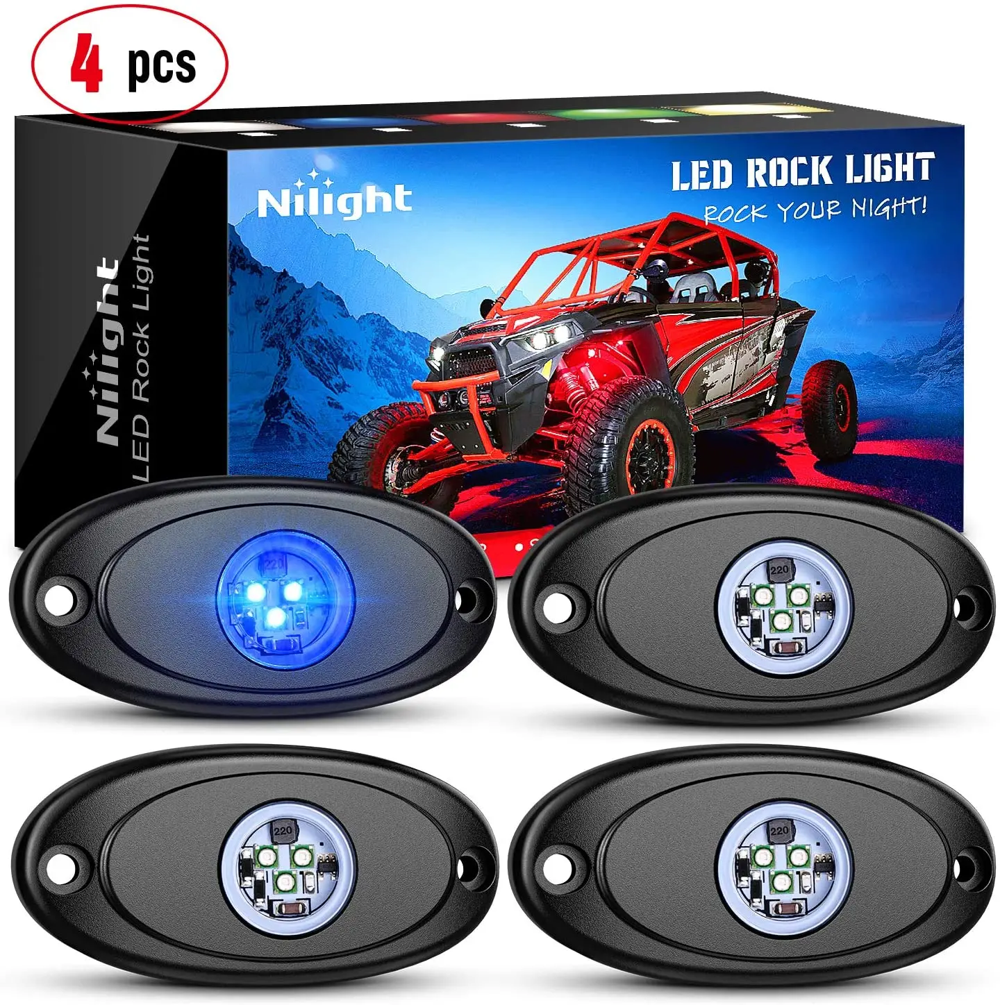 LED Rock Light Pods Underbody Wheel Well Exterior Interior Lights Waterproof for Car Truck Pickups ATV UTV SUV Motorcycle Boats,
LED Rock Light Pods Underbody Wheel Well Exterior Interior Lights Waterproof for Car Truck Pickups ATV UTV SUV Motorcycle Boats,