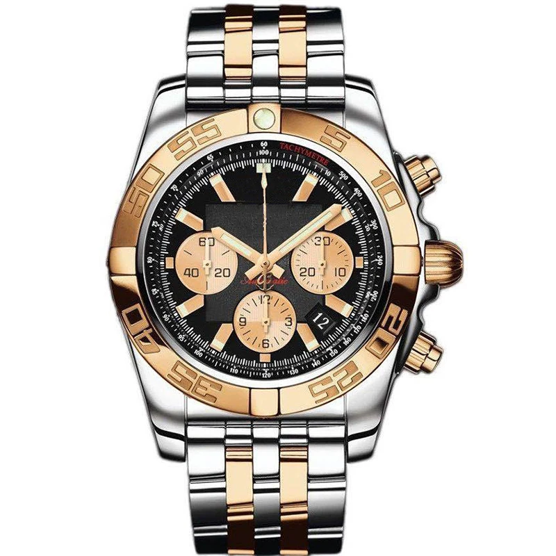 New Mens Watch Quartz Chronograph rose gold blue black rotating bezel Stainless Steel Silver Gold Black Blue Dial Stopwatch
New Mens Watch Quartz Chronograph rose gold blue black rotating bezel Stainless Steel Silver Gold Black Blue Dial Stopwatch