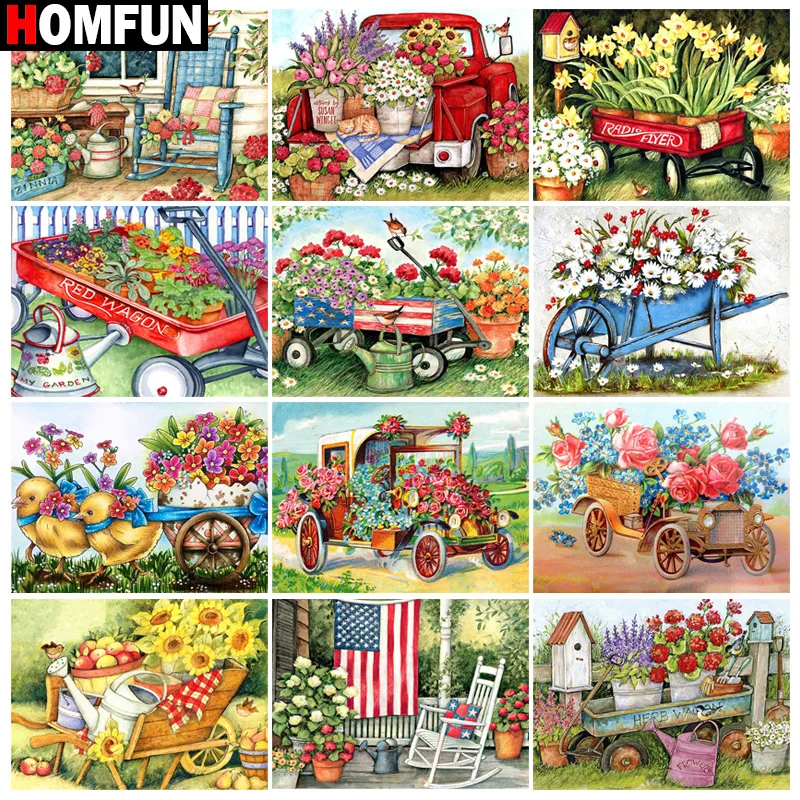 Картина для алмазной вышивки HOMFUN «пейзаж с цветком Cart», вышивка крестиком, фото на заказ, квадратная круглая вышивка, украшение для дома
Картина для алмазной вышивки HOMFUN «пейзаж с цветком Cart», вышивка крестиком, фото на заказ, квадратная круглая вышивка, украшение для дома