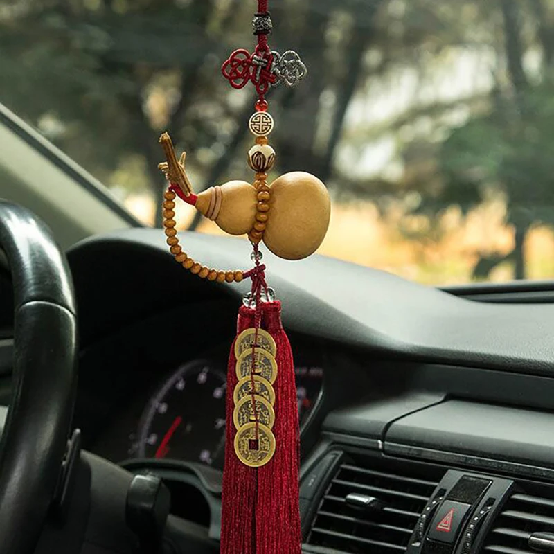 Chinese Style Natural Gourd Arts Pendant Car Ornament Hand-Woven Gourd with Copper Coins Beads Hangings Home Car Accessory Decor
Chinese Style Natural Gourd Arts Pendant Car Ornament Hand-Woven Gourd with Copper Coins Beads Hangings Home Car Accessory Decor