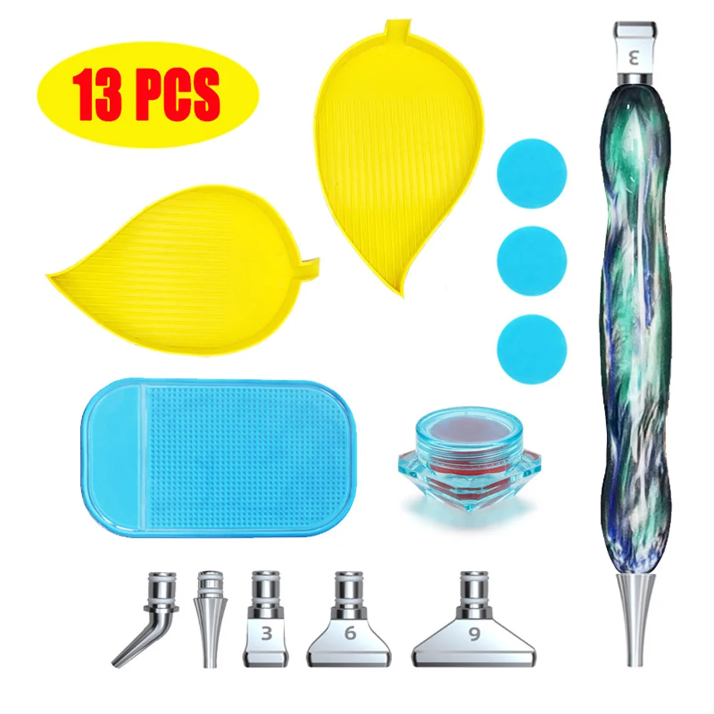 Resin 5D Diamond Painting Tools Pen Set Dot Drill Pen Tool Rhinestone Gem Picker Tool for Nail Art Embroidery Decoration BeadArt
Resin 5D Diamond Painting Tools Pen Set Dot Drill Pen Tool Rhinestone Gem Picker Tool for Nail Art Embroidery Decoration BeadArt