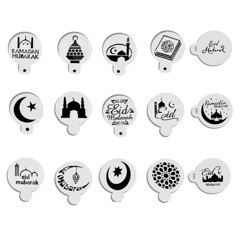 Ramadan Kareem Baking Painting Mold Plastic Cookie Coffee Decorating Stencils Islamic Festival Party DIY Decorations
Ramadan Kareem Baking Painting Mold Plastic Cookie Coffee Decorating Stencils Islamic Festival Party DIY Decorations