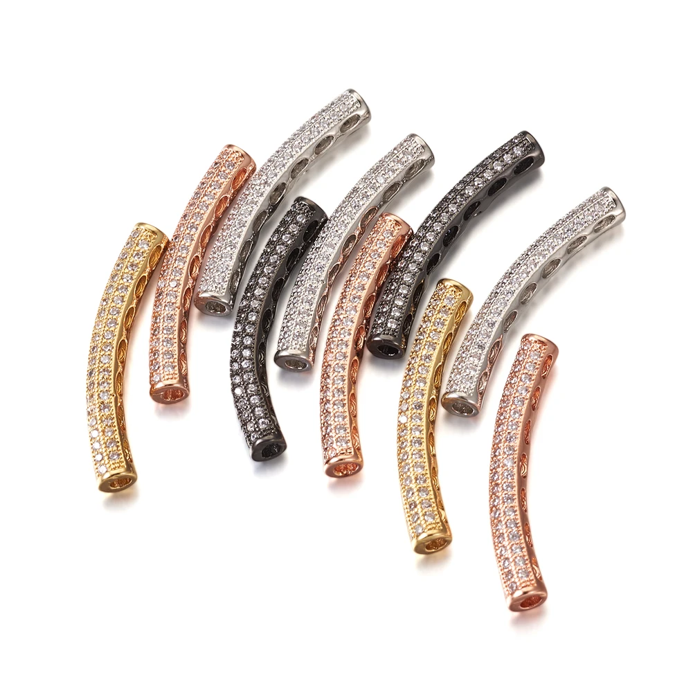 Pandahall 10Pcs Brass Micro Pave Cubic Zirconia Mixed Tube Beads CZ Curved Tube Charm Beads for Bracelet Findings Jewelry Making
Pandahall 10Pcs Brass Micro Pave Cubic Zirconia Mixed Tube Beads CZ Curved Tube Charm Beads for Bracelet Findings Jewelry Making