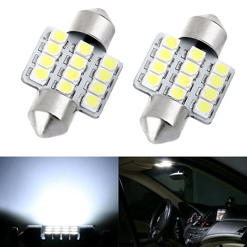 2pcs Car Light Xenon White LED Bulbs License Plate Light 31mm Festoon 12-SMD Dome Super Bright Interior Lamps Car Accessories
2pcs Car Light Xenon White LED Bulbs License Plate Light 31mm Festoon 12-SMD Dome Super Bright Interior Lamps Car Accessories