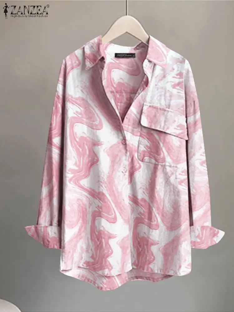 ZANZEA Women Tie Dye Printed Shirt 2022 Spring Lapel Neck Loose Shirt Marble Print Long Sleeve Casual Blouse Baggy Blusa Femme
ZANZEA Women Tie Dye Printed Shirt 2022 Spring Lapel Neck Loose Shirt Marble Print Long Sleeve Casual Blouse Baggy Blusa Femme