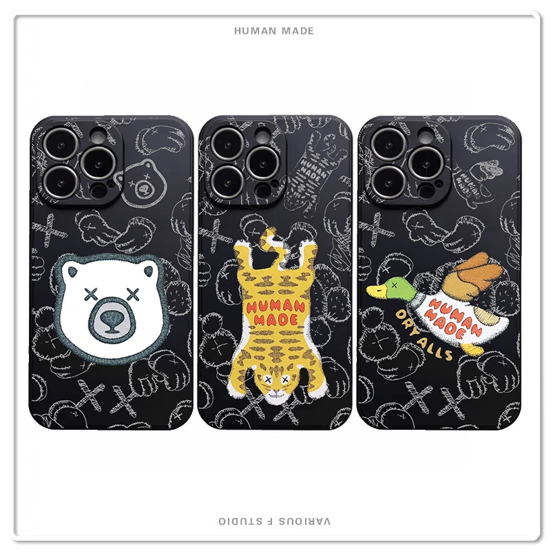 

Square Frame High Street Trend Brand HUMAN MADE NIGO Phone Case For iPhone 11ProMax SE2022 8Plus 14 13mini 12Pro XSMax XR Cover