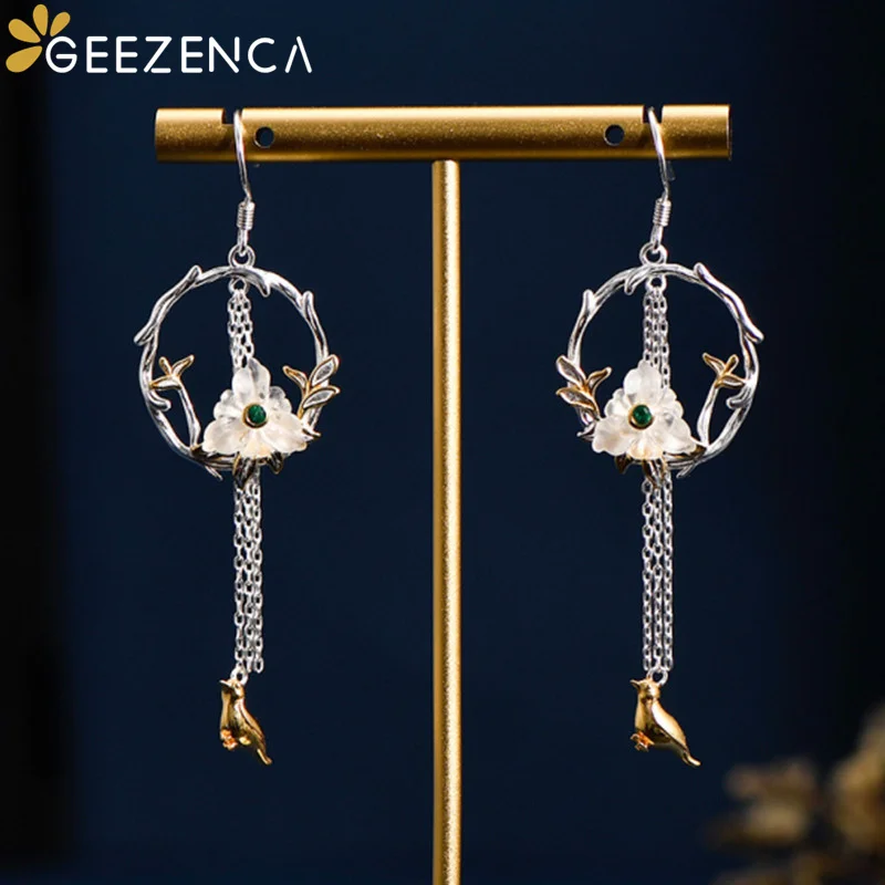 GEEZENCA S925 Серебряные серьги с кристаллами в виде цветка, волшебника, кисточки для женщин в китайском стиле 6 см, длинные висячие серьги с вырез...
GEEZENCA S925 Серебряные серьги с кристаллами в виде цветка, волшебника, кисточки для женщин в китайском стиле 6 см, длинные висячие серьги с вырез...