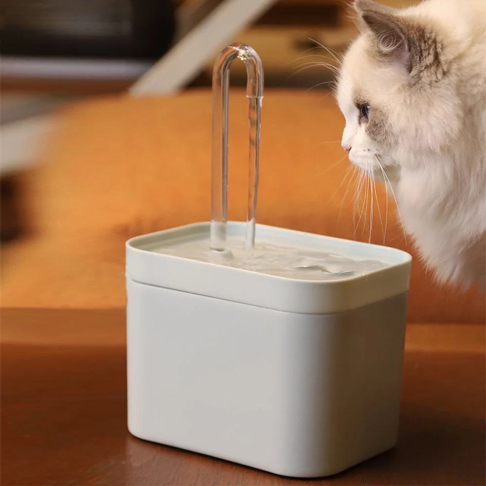 

Электрическая поилка для кошек, бесшумный автоматический питьевой фонтан с фильтром, емкость 1,5 л, Usb, для питомцев