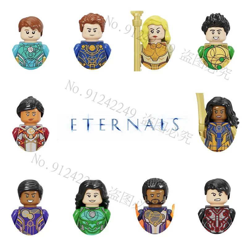 Конструктор серия Eternals, фигурки Sersi Ikaris Thena Phastos Gilgamesh minifig, экшн-фигурки, аксессуары, игрушки для детей 
Конструктор серия Eternals, фигурки Sersi Ikaris Thena Phastos Gilgamesh minifig, экшн-фигурки, аксессуары, игрушки для детей