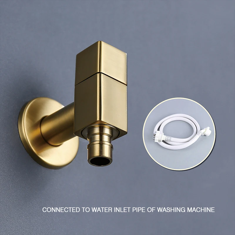 Wire Drawing Gold Automatic Washing Machine Faucet Brass Material Wall Type Single Cooling Faucet Mop Pool Tap G1/2 DN15
Wire Drawing Gold Automatic Washing Machine Faucet Brass Material Wall Type Single Cooling Faucet Mop Pool Tap G1/2 DN15
