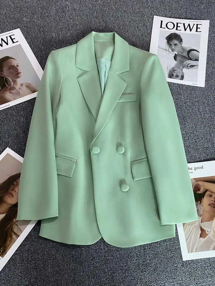 jackets for women Spring Fashion Notched Double Breasted Blazer Office Lady Business Coat female Clothes Autumn 2022
jackets for women Spring Fashion Notched Double Breasted Blazer Office Lady Business Coat female Clothes Autumn 2022
