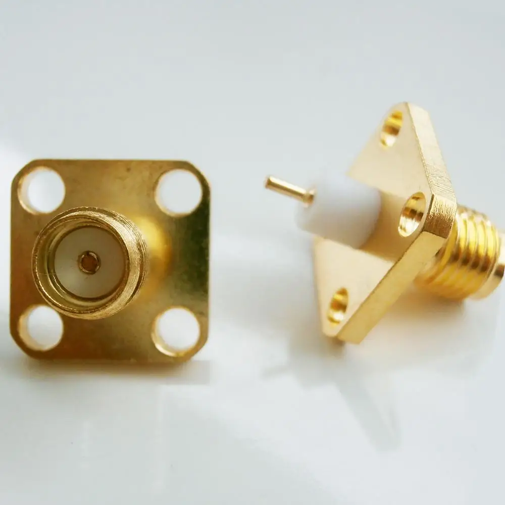 10X Pcs High-quality RF Connector SMA Female plug With 4 Hole Flange Chassis Panel Mount deck Solder Copper Pin 3mm PTFE 4mm
10X Pcs High-quality RF Connector SMA Female plug With 4 Hole Flange Chassis Panel Mount deck Solder Copper Pin 3mm PTFE 4mm