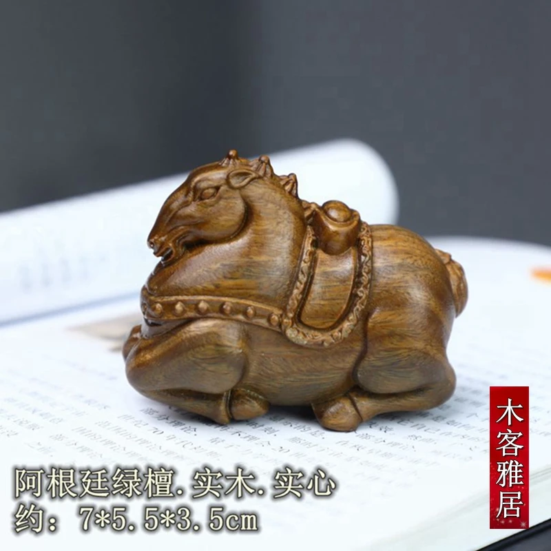 

Guajacwood Wood Carving Yuan BMW Portable Handle Plaything Crafts Chinese Zodiac Decoration Immediately Rich Solid Wood