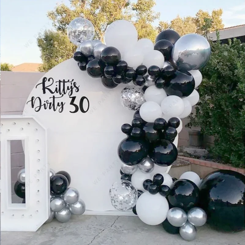 99pcs White Black Balloons Garland Arch Kit Chrome Confetti Silver Balloon Wedding Birthday Party Decoration Baby Shower
99pcs White Black Balloons Garland Arch Kit Chrome Confetti Silver Balloon Wedding Birthday Party Decoration Baby Shower