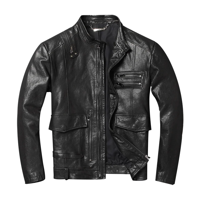 2022 Goat Vegetable Tanned Leather Hunting Men's Genuine Leather Jacket Motorcycle Sheepskin Coat Male
2022 Goat Vegetable Tanned Leather Hunting Men's Genuine Leather Jacket Motorcycle Sheepskin Coat Male