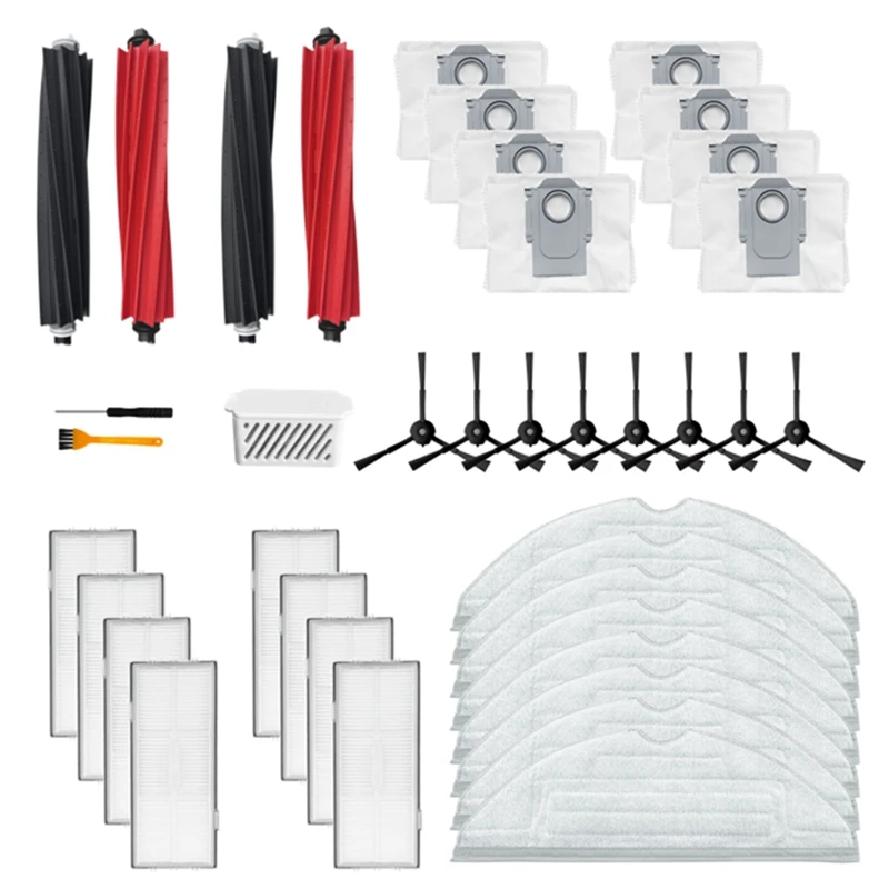 Main Side Brush Hepa Filter Silver Ion Module Replacement For Roborock S8 Pro Ultra S8 S8+ Robot Vacuum Cleaner
Main Side Brush Hepa Filter Silver Ion Module Replacement For Roborock S8 Pro Ultra S8 S8+ Robot Vacuum Cleaner
