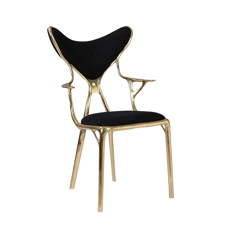 Modern Luxury Copper Black Dining Chair, Simple High-End Home Furniture
Modern Luxury Copper Black Dining Chair, Simple High-End Home Furniture